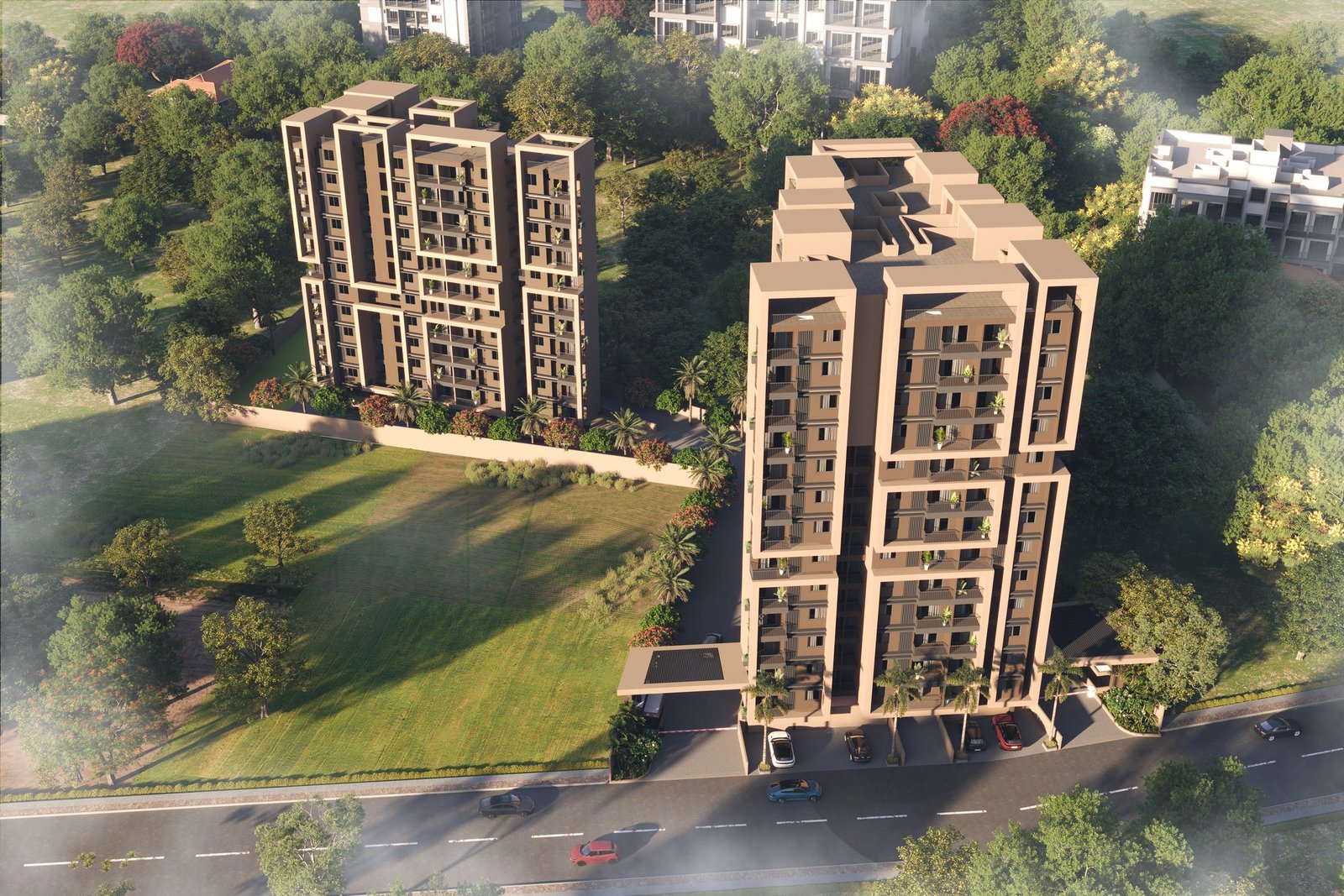 Bird's-eye architectural view of The Balsam
